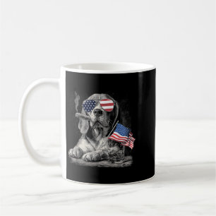 Beagle Dog Dad Patriotic Aamerican Flag July Coffee Mug