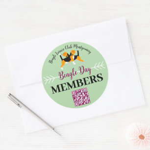 Beagle Dog Day Mailing  Classic Round Sticker