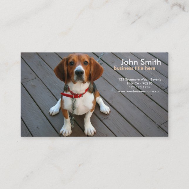 Beagle Dog Design business card (Front)