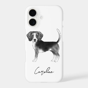 Beagle Dog Design In Black And White With Text