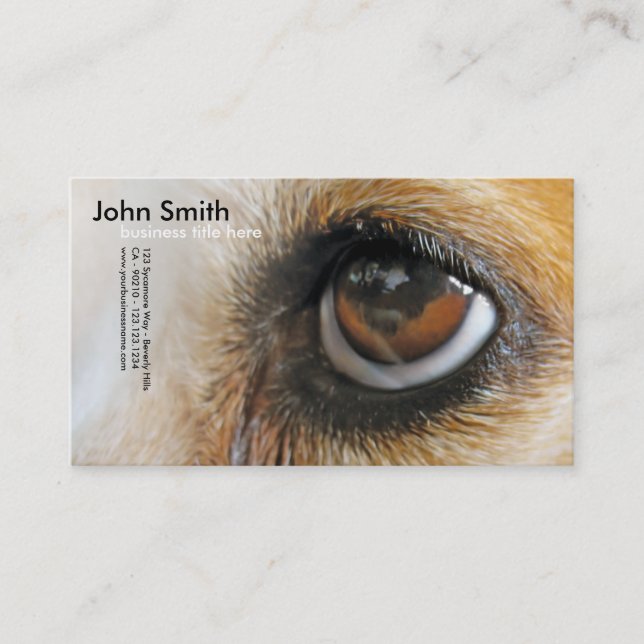 Beagle Dog Eye Design business card (Front)