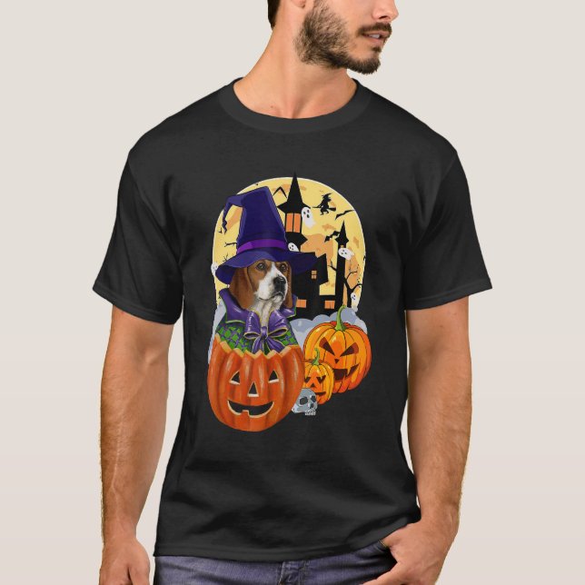   Beagle Dog Halloween Costume Dog Beagle Hallowee T-Shirt (Front)