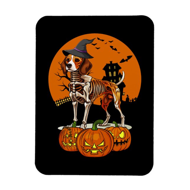 Beagle Dog Halloween Magnet (Vertical)