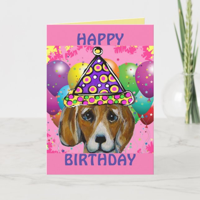 BEAGLE DOG HOLIDAY CARD (Front)