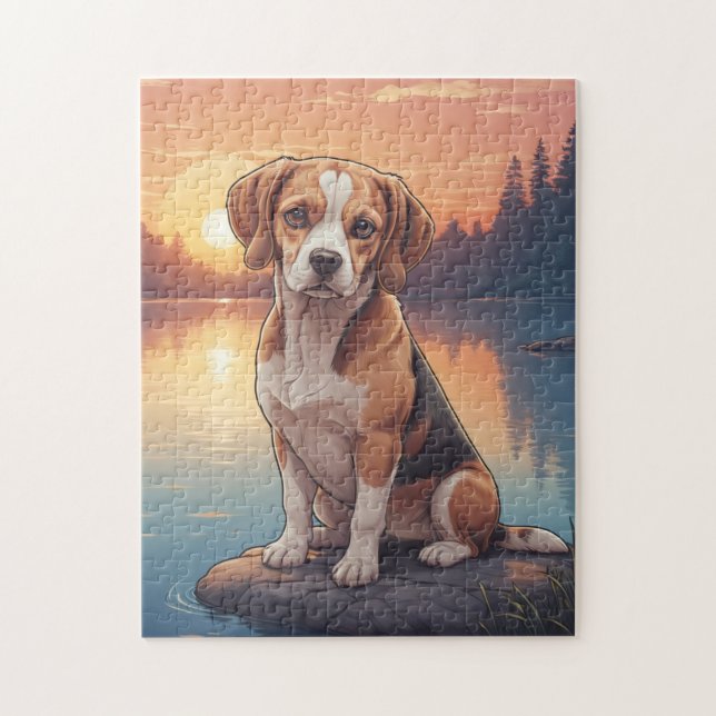 Beagle dog jigsaw puzzle (Vertical)