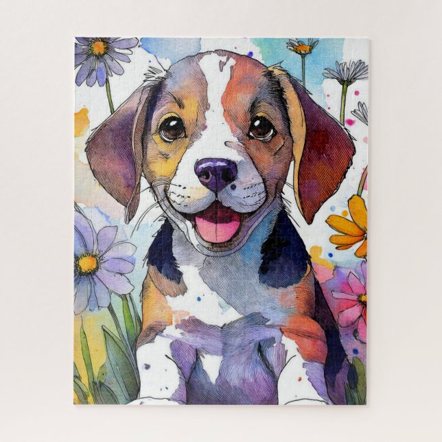 Beagle Dog Jigsaw Puzzle (Vertical)