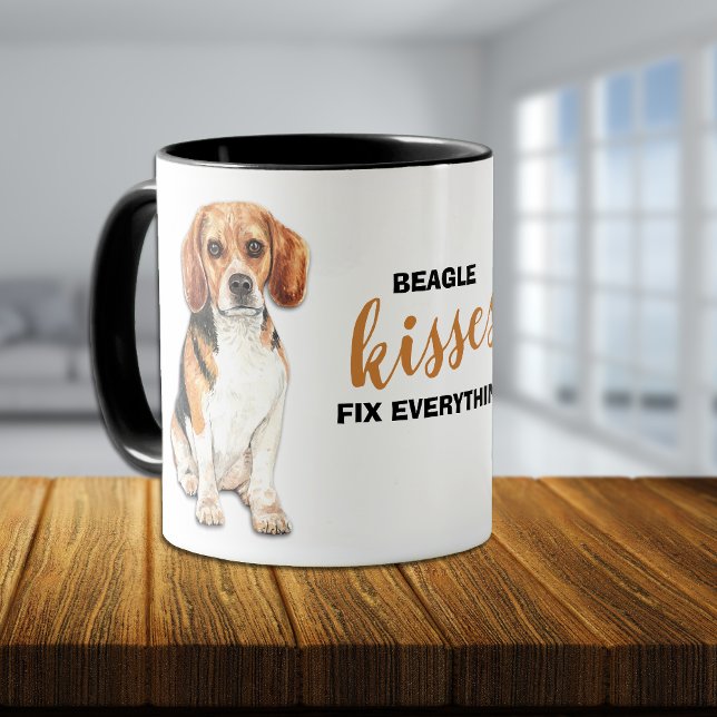 Beagle Dog Kisses Fix Everything Mug (Creator Uploaded)