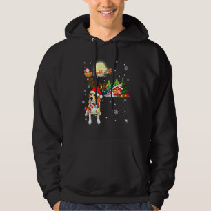 Beagle Dog Light Christmas Reindeer Tree Xmas For Hoodie