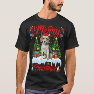 Beagle Dog Lights Xmas Tree Santa Beagle Christmas T-Shirt