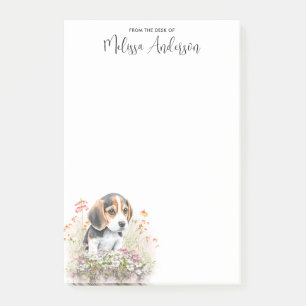 Beagle Dog Lover Cute Puppy Personalized Name Post-it Notes