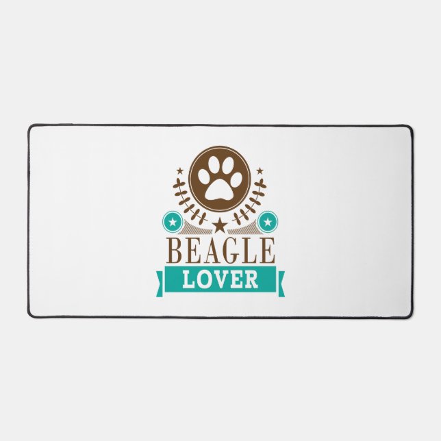 Beagle Dog Lover Desk Mat (Front)