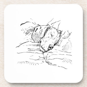 Beagle Dog Lover Illustration  Coaster