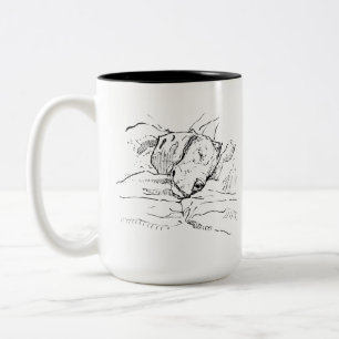 Beagle Dog Lover Illustration  Two-Tone Coffee Mug