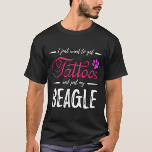 Beagle Dog Lover Tattoo Funny Dog Mum Gift Idea  T-Shirt
