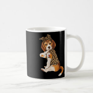 Beagle Dog Lover Tee I Love Mum Tattoo Leopard Mot Coffee Mug