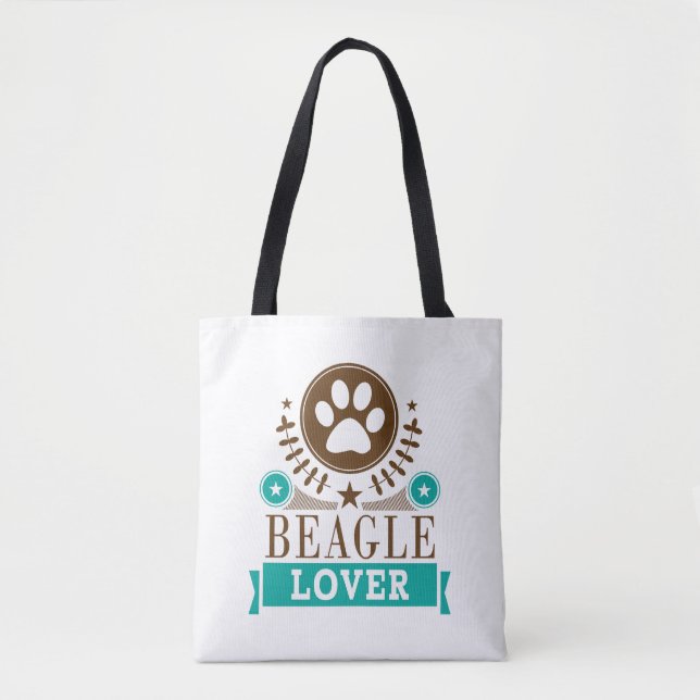 Beagle Dog Lover Tote Bag (Front)