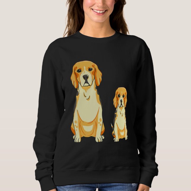 Beagle Dog Mama Puppy Hunting Dog Sweatshirt (Front)