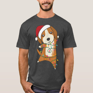 Beagle Dog Merry Christmas Fairy Lights Cute Dogs T-Shirt