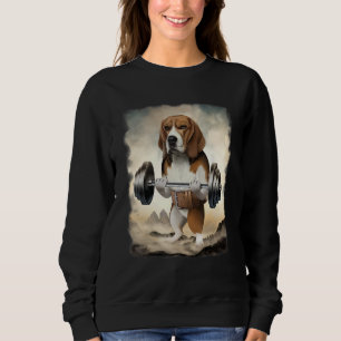 Beagle Dog Muscle Training Weightlifting Sweatshirt