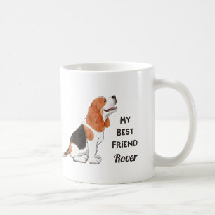 Beagle Dog My Best Friend Custom Name   Coffee Mug