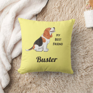 Beagle Dog My Best Friend Custom Name    Cushion
