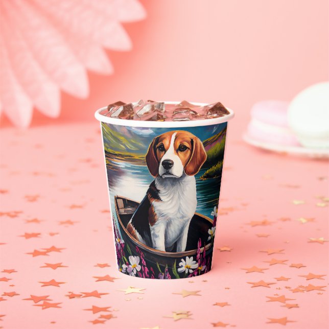 Beagle Dog on a Paddle: A Scenic Adventure Paper Cups (Insitu)