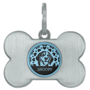 Beagle Dog Owner Pet ID Tag