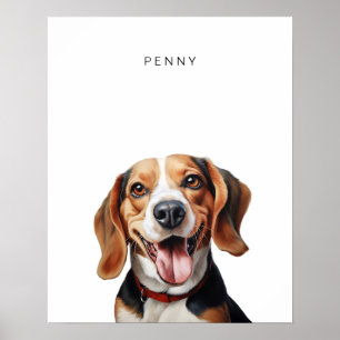 Beagle Dog Personalised Print