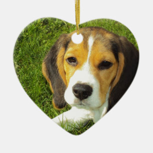 Beagle Dog Pet Animals Peace Love Ceramic Tree Decoration