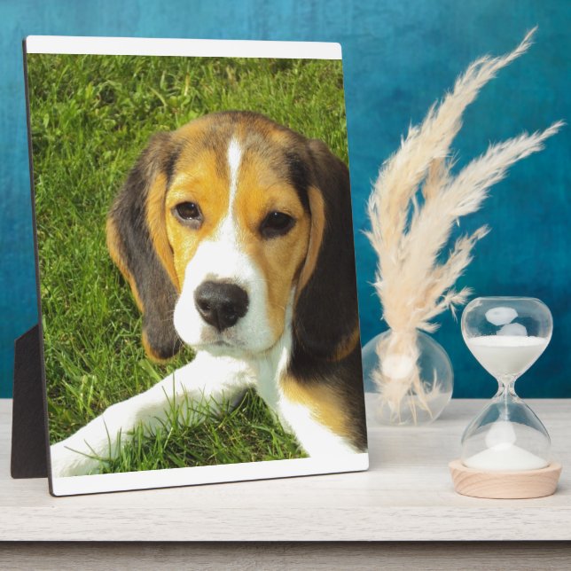 Beagle Dog Pet Animals Peace Love Plaque (Side)