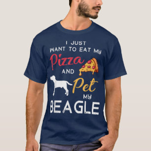 Beagle Dog Pizza lover owner Christmas Birthday Gi T-Shirt