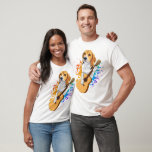 Beagle Dog Playing Acoustic Guitar Men T-Shirt<br><div class="desc">Beagle Dog Playing Acoustic Guitar Cool Musician Guitarist Family design Gift Tee Men T-shirt Classic Collection.</div>