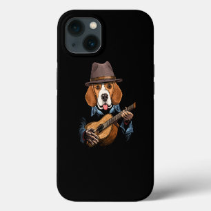 Beagle Dog Playing Guitar Pet Beagle Dog Lover Gui iPhone 13 Case
