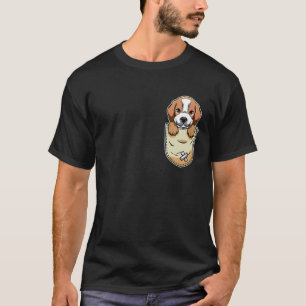 Beagle Dog Pocket Cute Vintage For Dad Mum Kids T-Shirt
