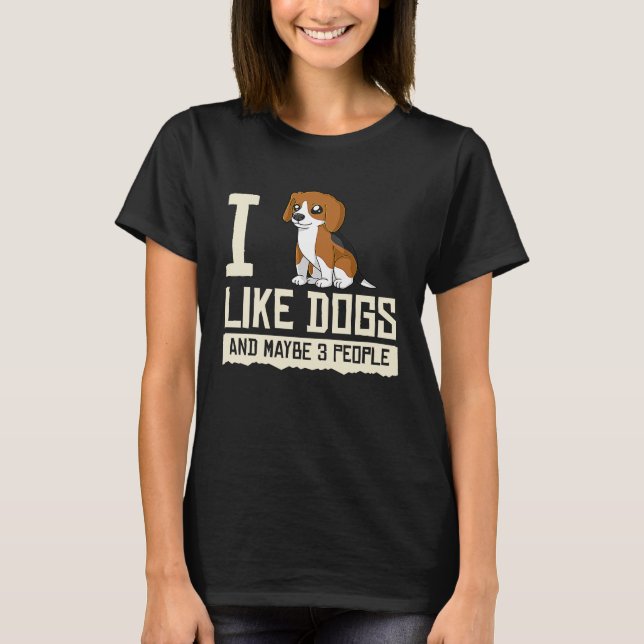 Beagle Dog Puppies Owner Lover T-Shirt (Front)