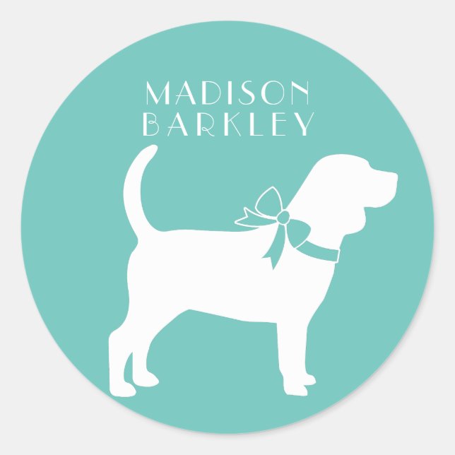 Beagle Dog Puppy Classic Round Sticker (Front)
