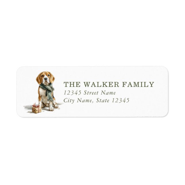 Beagle Dog Return Address Labels (Front)