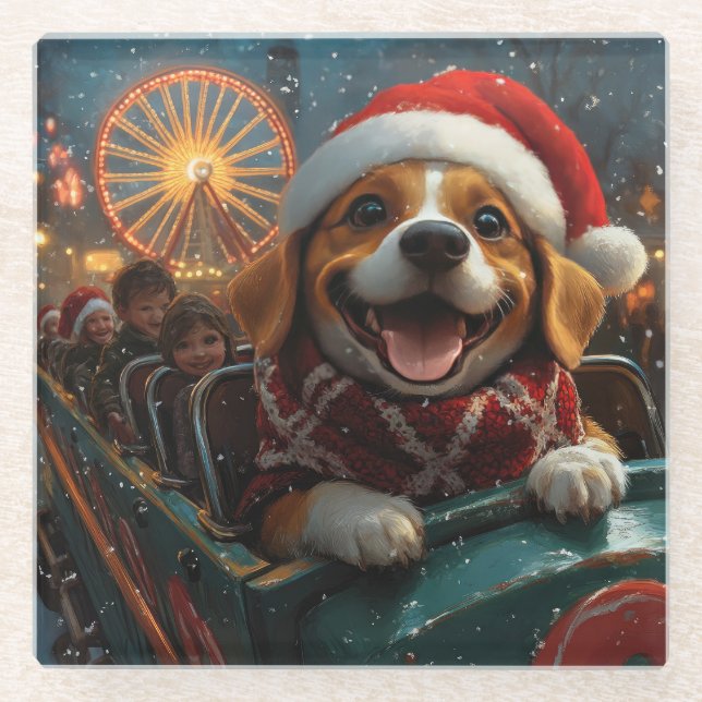 Beagle Dog Roller Coaster Christmas (Front)