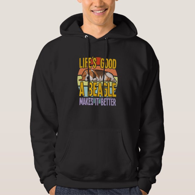 Beagle Dog  Saying Quote Hoodie (Front)