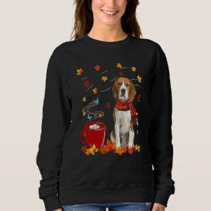Beagle Dog Scarf Fall Chocolate Autumn Sweatshirt