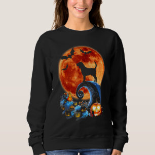 Beagle Dog Scary And Moon  Halloween Costume Sweatshirt