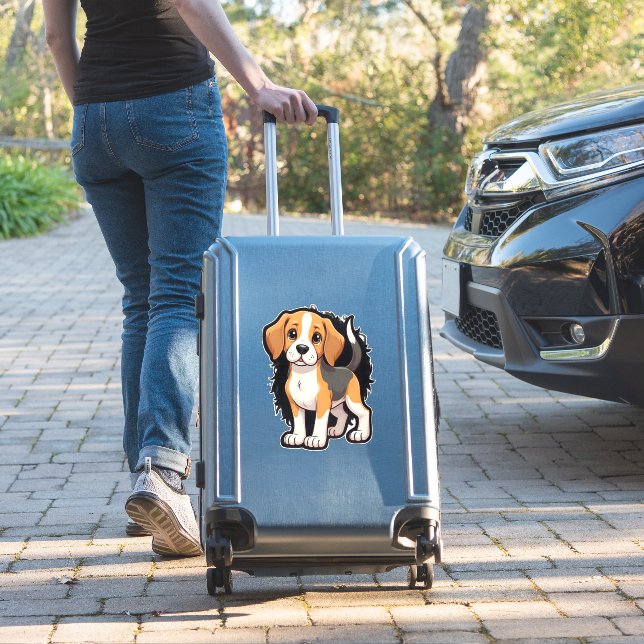 Beagle Dog T Shirt (Suitcase Insitu)