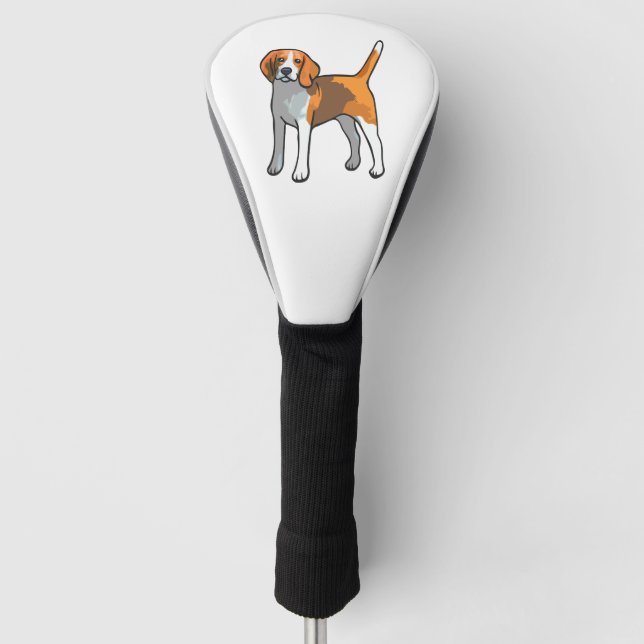 Beagle Dog T Shirt Golf Head Cover (Front)