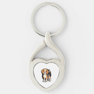 Beagle Dog T Shirt Key Ring