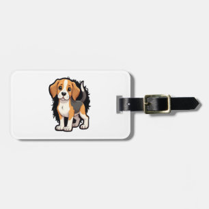 Beagle Dog T Shirt Luggage Tag