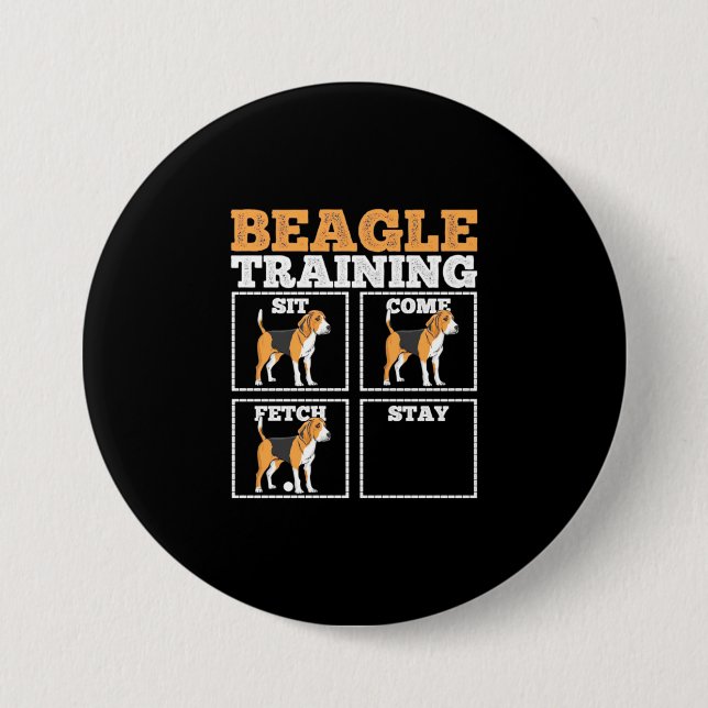 Beagle Dog Training Dog 7.5 Cm Round Badge (Front)
