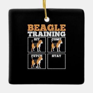 Beagle Dog Training Dog Ceramic Ornament