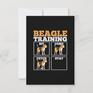 Beagle Dog Training Dog RSVP Card