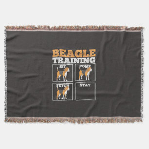 Beagle Dog Training Dog Throw Blanket
