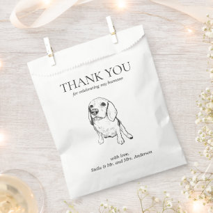 Beagle Dog Treat Pet Drawing Favour Bag